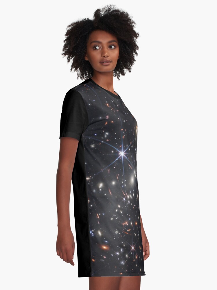 Alternate view of James Webb Space Telescope Deep Field Graphic T-Shirt Dress