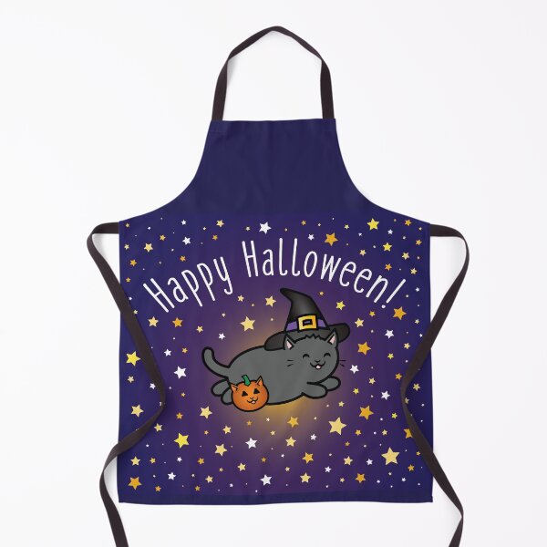 Item preview, 1960s Cute Happy Halloween Witch Cat designed and sold by felinedreams.