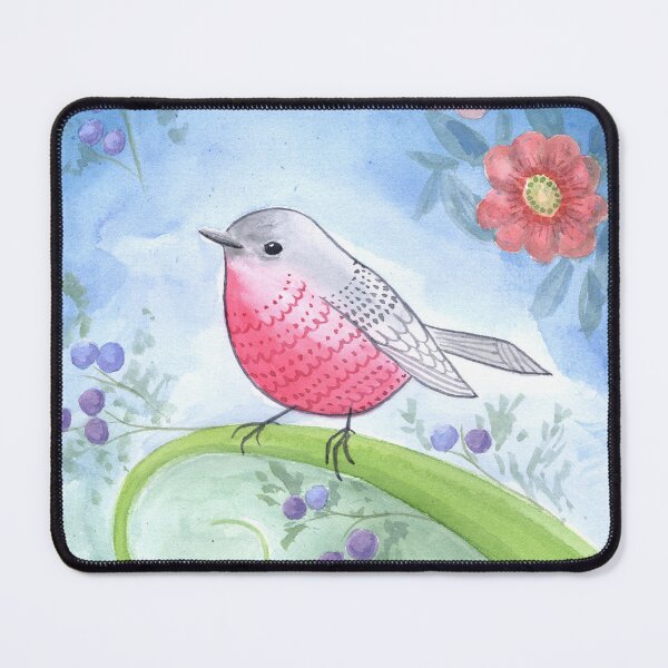 Item preview, Whimsical pink finch designed and sold by Linda Gregor.