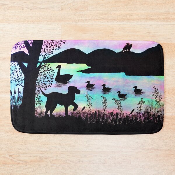 Item preview, Nature Swan Dog Lake Silhouette Landscape  designed and sold by Deborah Camp.