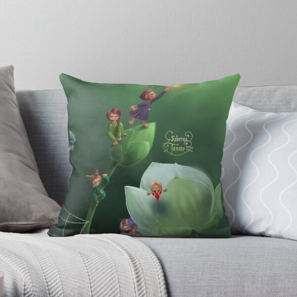 White flowers Coussin