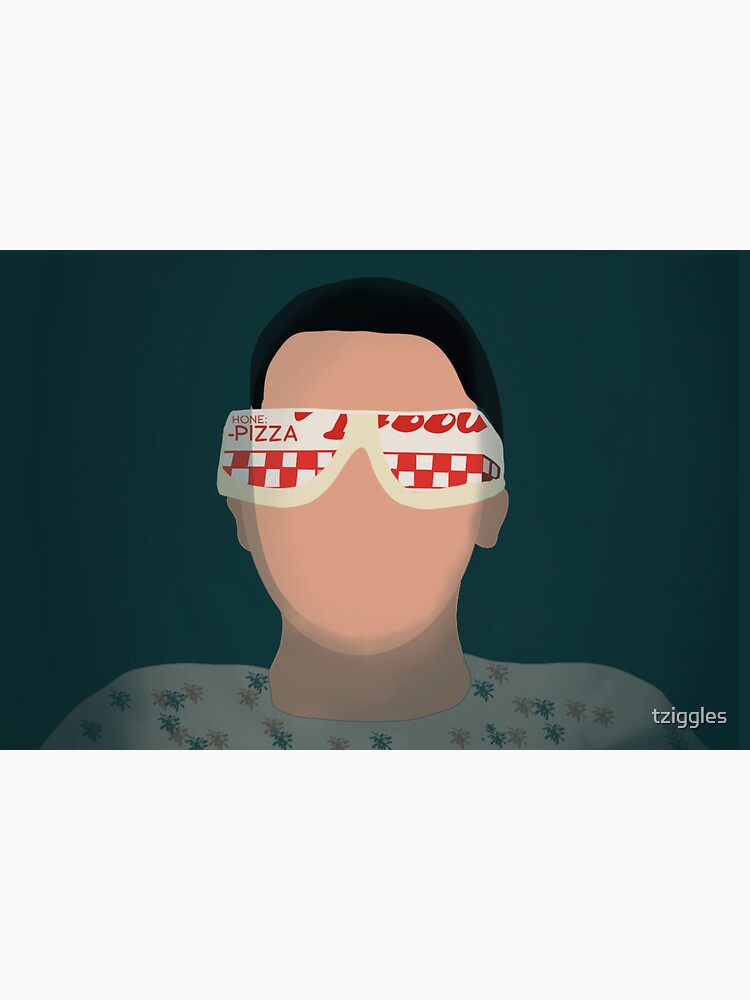 "Minimal Elevens pizza blocker glasses inspired by Stranger things