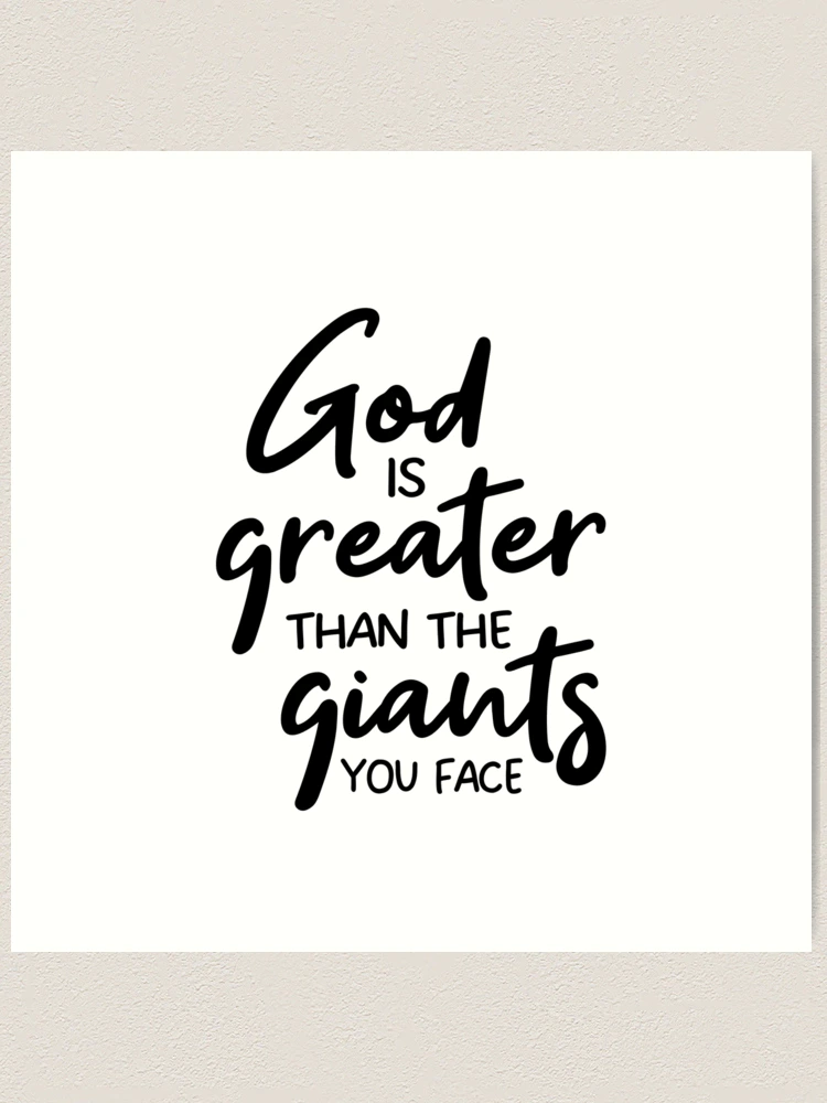 The Lord Is Greater Than The Giants You Face Tote Bag The Lord Is Greater Than The Giants You Face Tote Bag