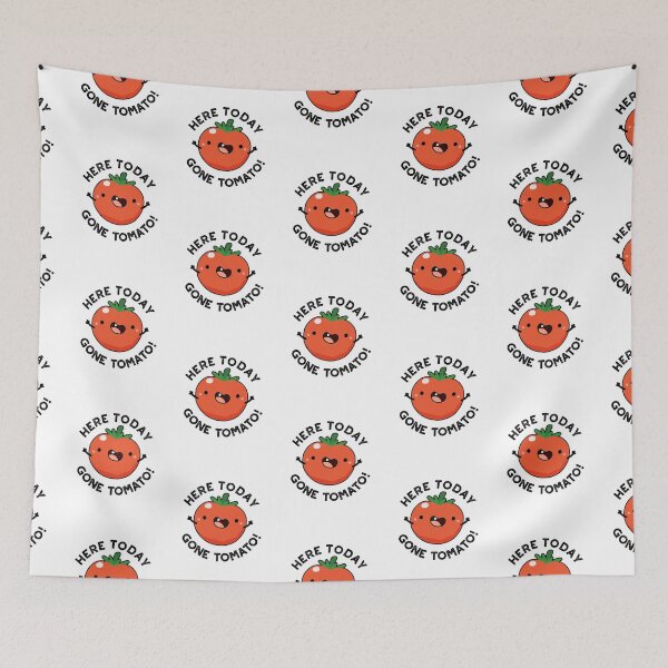Item preview, Here Today Gone Tomato Funny Veggie Puns  designed and sold by punnybone.