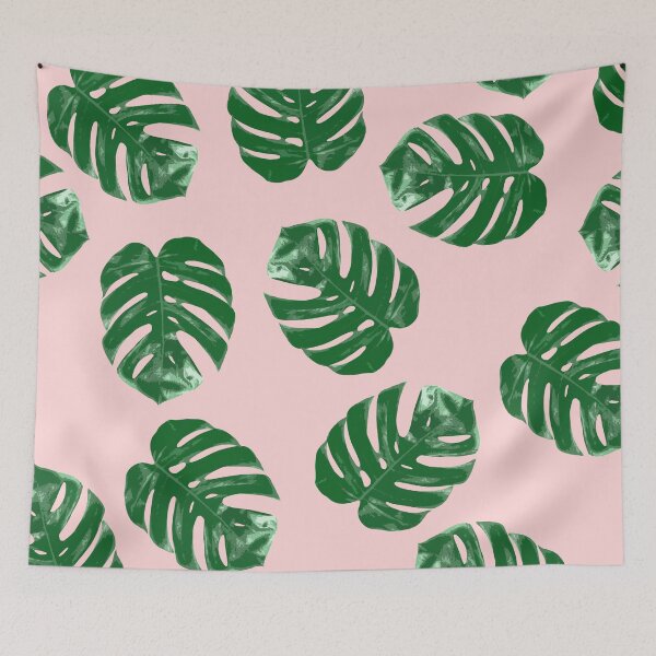 Item preview, Patrón de hoja de planta tropical Monstera designed and sold by ind3finite.
