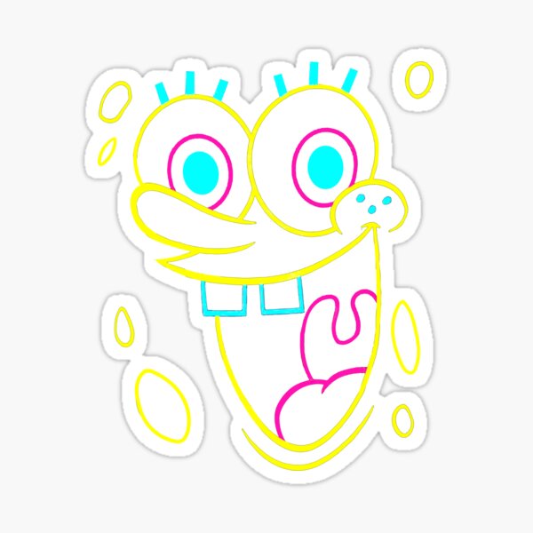 Spongebob funny face Sticker for Sale by stickers--Hakim