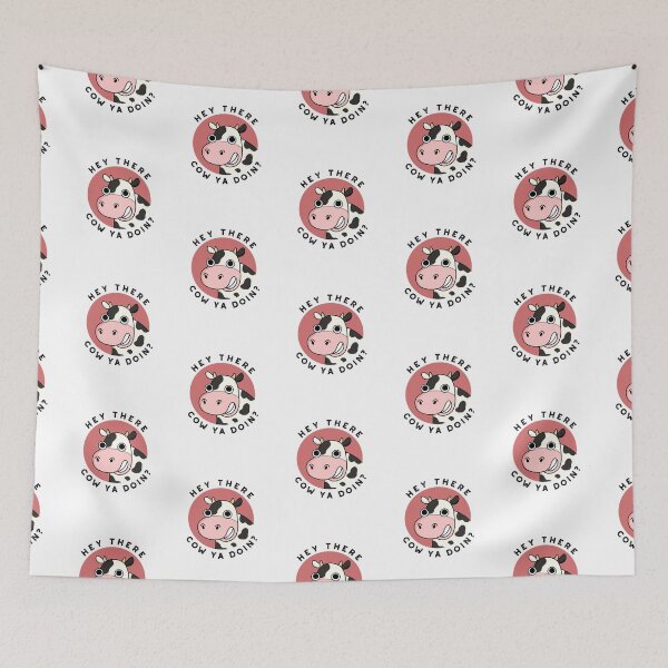 Item preview, Hey There Cow Ya Doin Funny Animal Puns  designed and sold by punnybone.