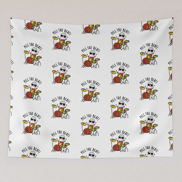 Item preview, Pill The Beat Funny Medicine Puns  designed and sold by punnybone.