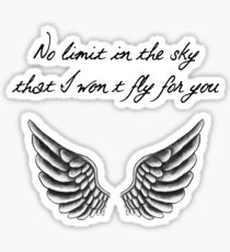 Pegatina No hay límites en el cielo que no voy a volar para ti