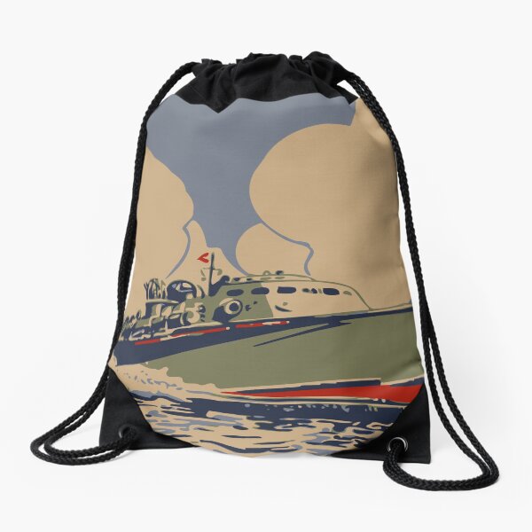 Speedboat Drawstring Bag