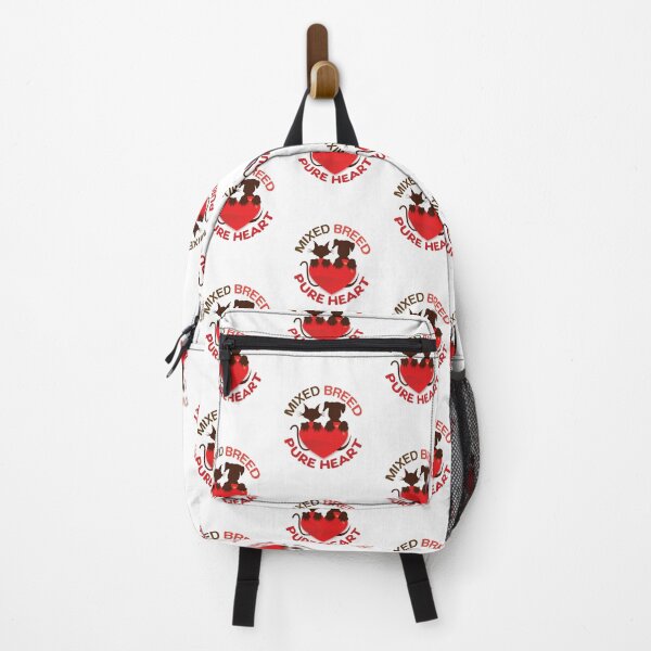Item preview, 'Mixed Breed Pure Heart' (White) designed and sold by The Button Gal.