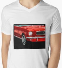 1966 Mustang Men's V-Neck T-Shirt
