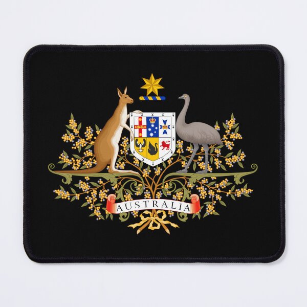 Item preview, Australian Commonwealth Coat of Arms on Black designed and sold by podartist.