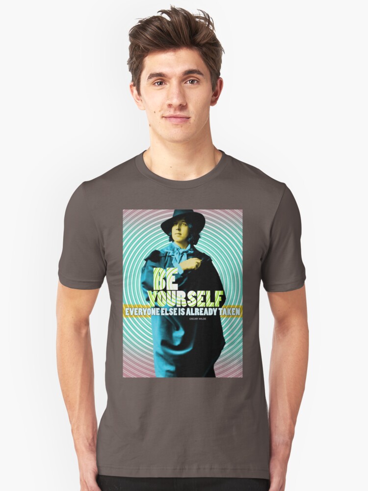Alternate view of Oscar Wilde Quote Slim Fit T-Shirt