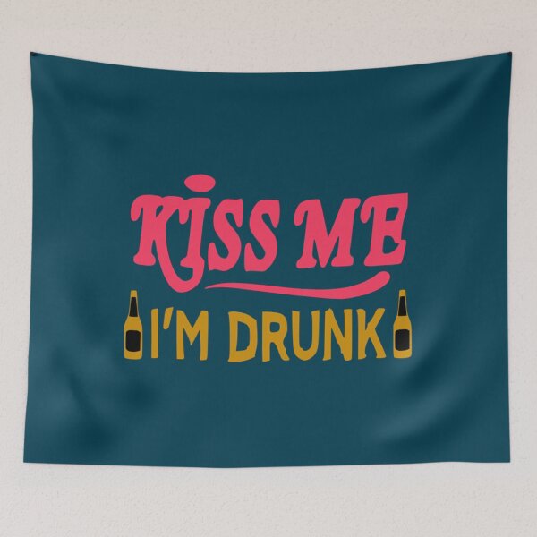 Item preview, kiss me - i_m drunk   designed and sold by LittleSwanCraft.