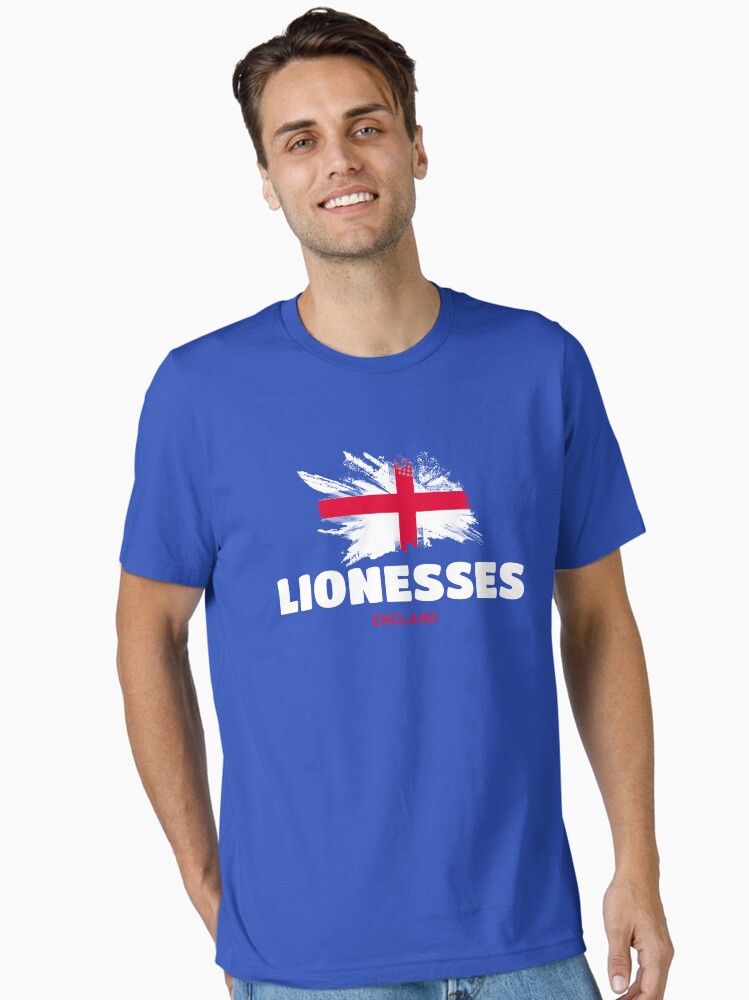 Womans England t shirt Lionesses Top Blue Essential T-Shirt