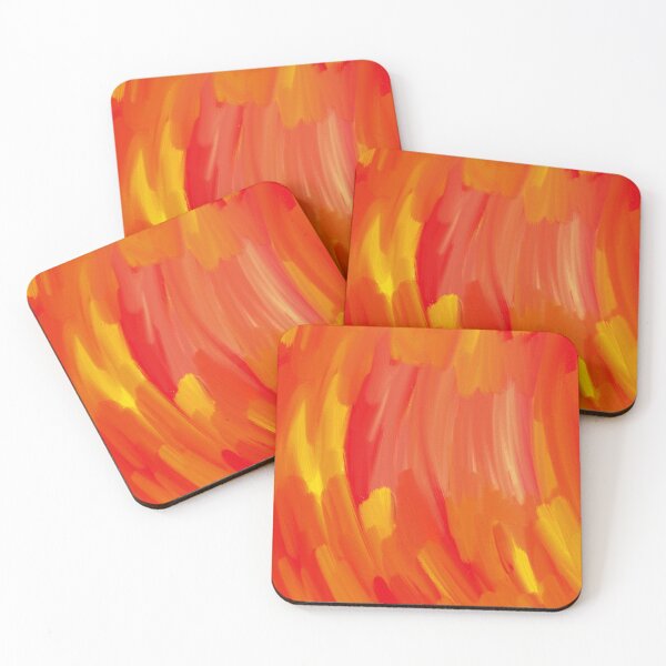 Item preview, Sunrise Sunset Flames Fire Vibrant Bright Colorful Warm Tones Oil Paint Contemporary Wall Decor designed and sold by hopecope.