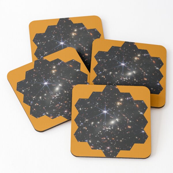 Item preview, Galaxy cluster SMACS 0723 Image cut in the hexagonal shape of James Webb Space Telescope Mirror designed and sold by Brasilia.