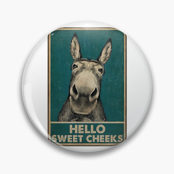 Item preview, Vintage Hello Sweet Cheeks Donkey Funny Donkey Vintage Retro Art Picture Home Wall Decor Vertical No Frame Full Size posteR designed and sold by kieuthanh623.
