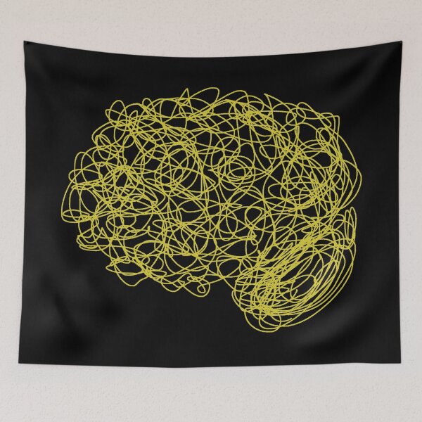 Item preview, Yellow Brain Psych Psychology Cerebral Cortex Cortical Therapist Psychologist designed and sold by hopecope.