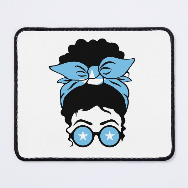 Item preview, Somali Messy Hair Bun Women Somalia flag designed and sold by VintageSomalia.