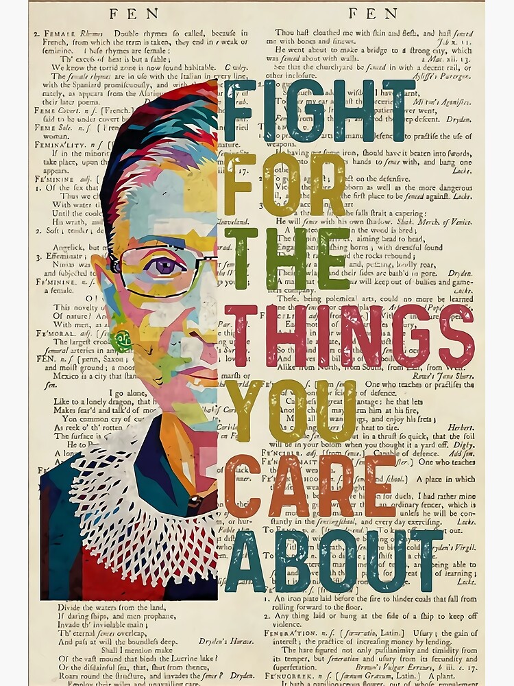 Rbg Women Belong Book Page Prints Poster Wall Art Vertical