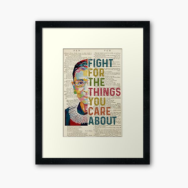 Item preview, WETER Ruth Bader Ginsburg Poster, Notorious R.B.G Quotes Prints, Women Power Feminism Wall Art Home Decor (1.5 Fight for the Things You Care About) designed and sold by kieuthanh623.