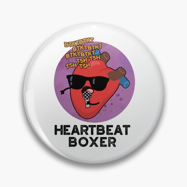 Item preview, Heartbeat Boxer Funny Music Heart Puns  designed and sold by punnybone.