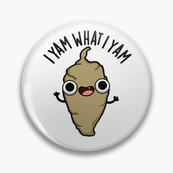 Item preview, I Yam What I Yam Funny Veggie Puns  designed and sold by punnybone.