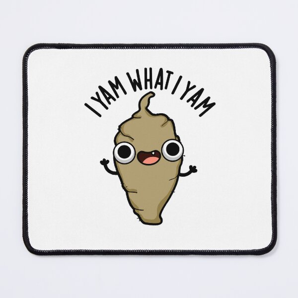 Item preview, I Yam What I Yam Funny Veggie Puns designed and sold by punnybone.