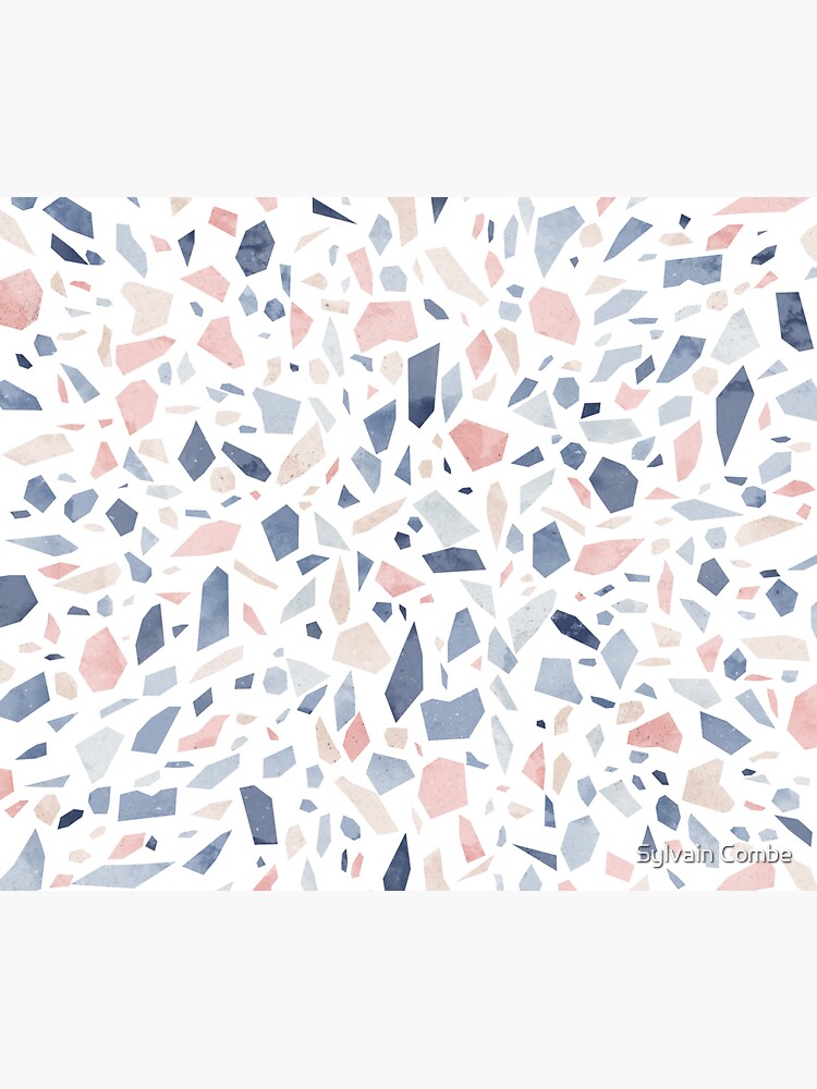Terrazzo vintage pastel blue pink by SylvainCombe