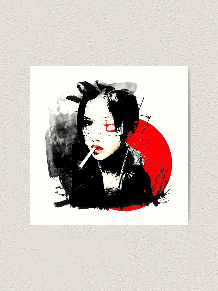 Punk Japanese high quality Kanji Girl Printed