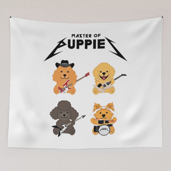 Item preview, Master of Puppies - Puppies as Metallica Band designed and sold by HypatiaMark.