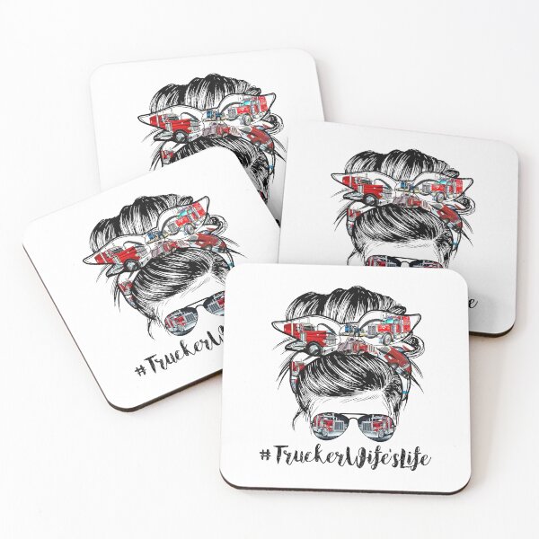 Item preview, Trucker Wife's Life Messy Bun Hair Bandana And Sunglasses designed and sold by GardNewerd.