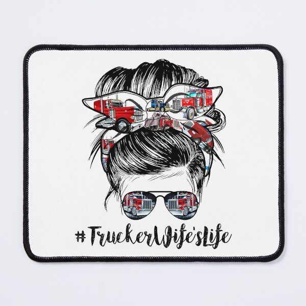 Item preview, Trucker Wife's Life Messy Bun Hair Bandana And Sunglasses designed and sold by GardNewerd.