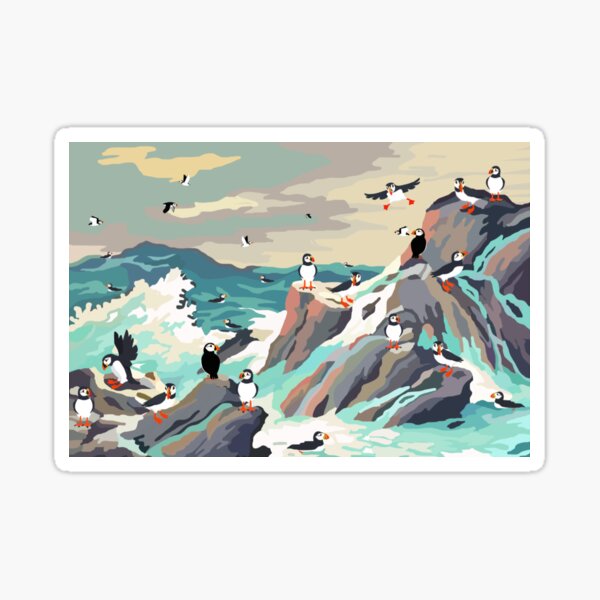 Item preview, Rock of Puffins designed and sold by AlwaysReadyCltv.