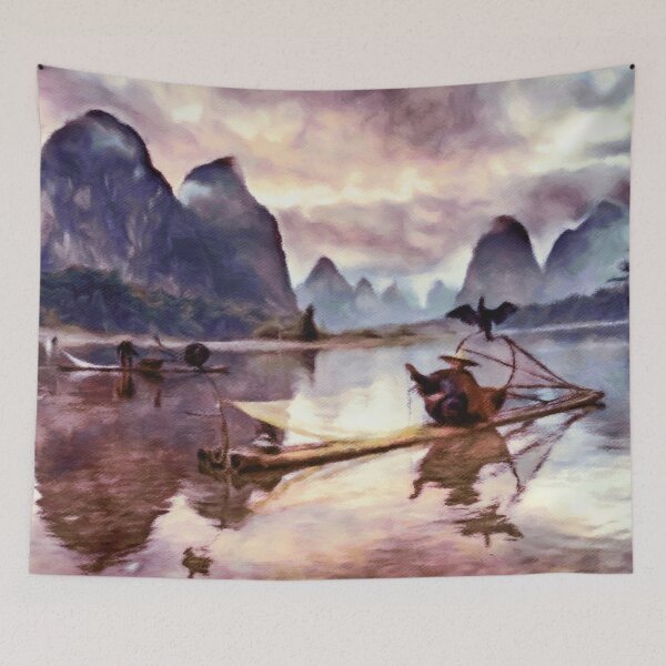 Item preview, Chinese Cormorant Fisherman designed and sold by Susan Maxwell Schmidt.