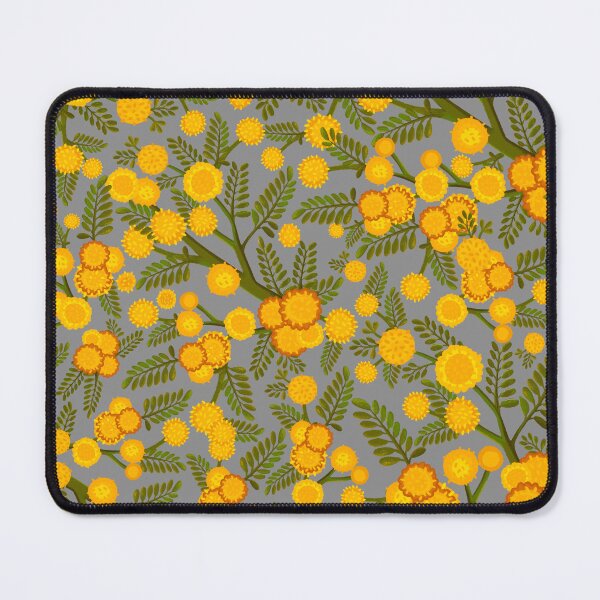 Item preview, Golden Wattle Flowers - Retro Spring Pattern  designed and sold by Sketchbook Designs.
