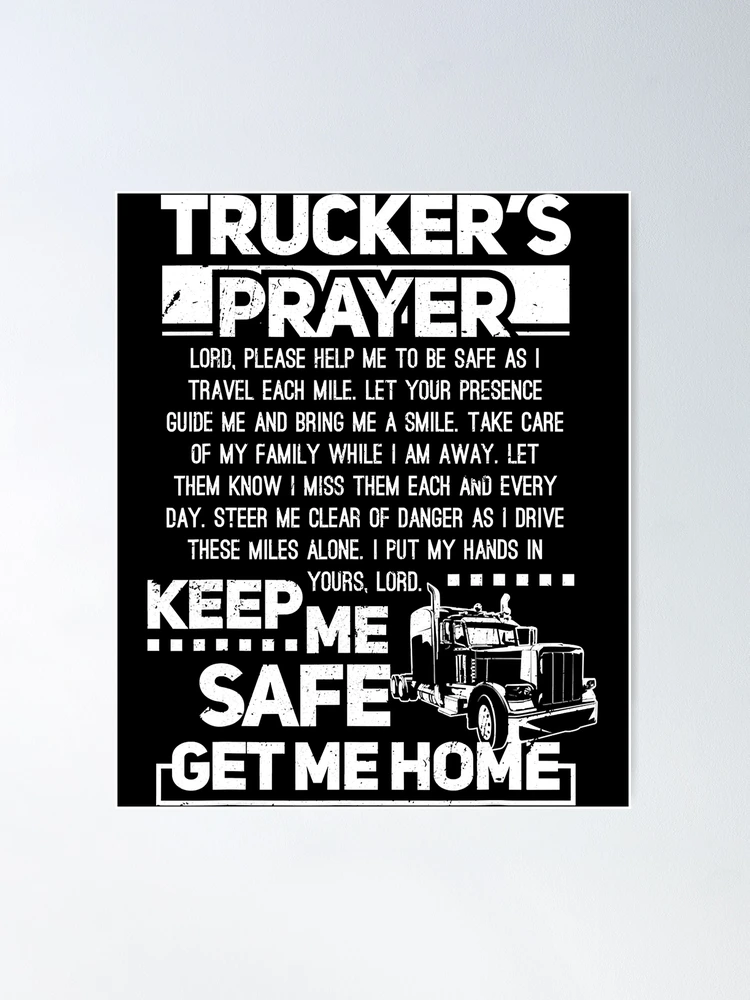 Truck Driver PRINT Prayer Truck Driver Gift Gifts for Him Long
