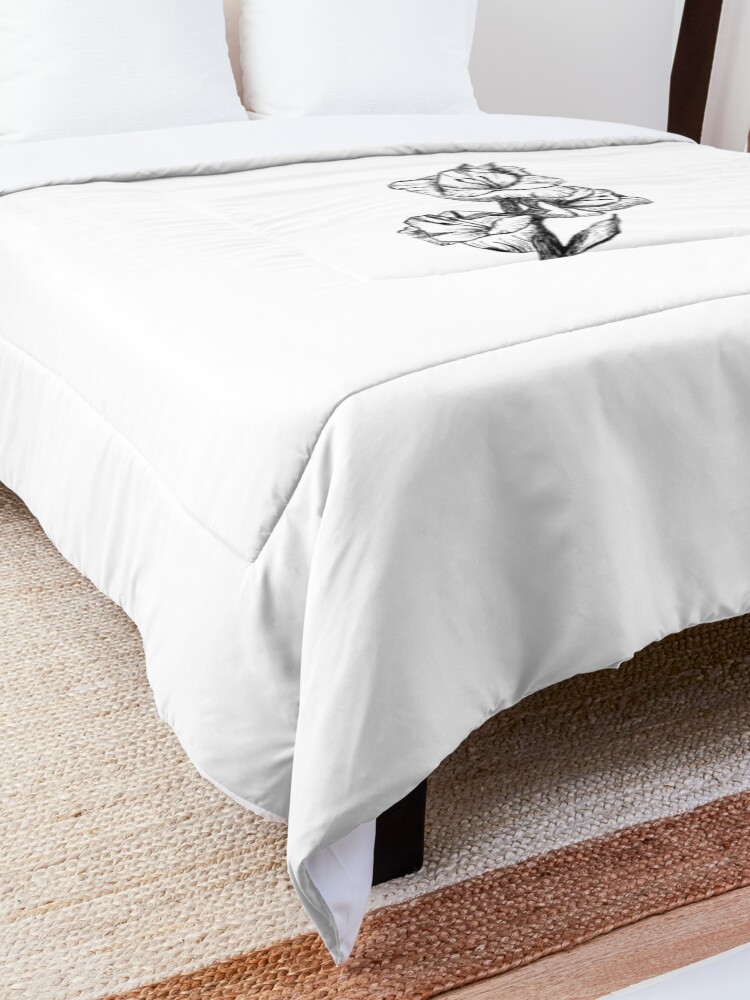 Alternate view of Pen and Ink Gladiolas Comforter