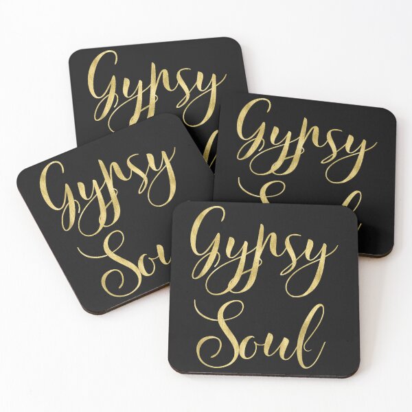 Item preview, Gypsy Soul T-shirt Gold effect lettering designed and sold by Chilwami.