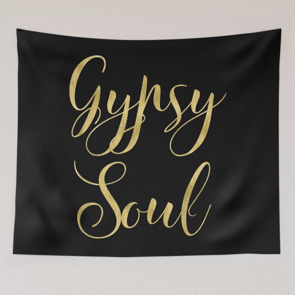 Item preview, Gypsy Soul T-shirt Gold effect lettering designed and sold by Chilwami.