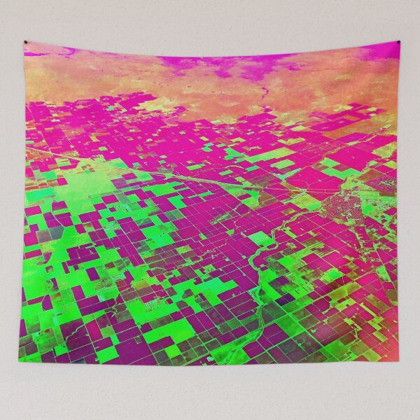 Item preview, Landscape abstract in neon colors by Iritof designed and sold by iritof.