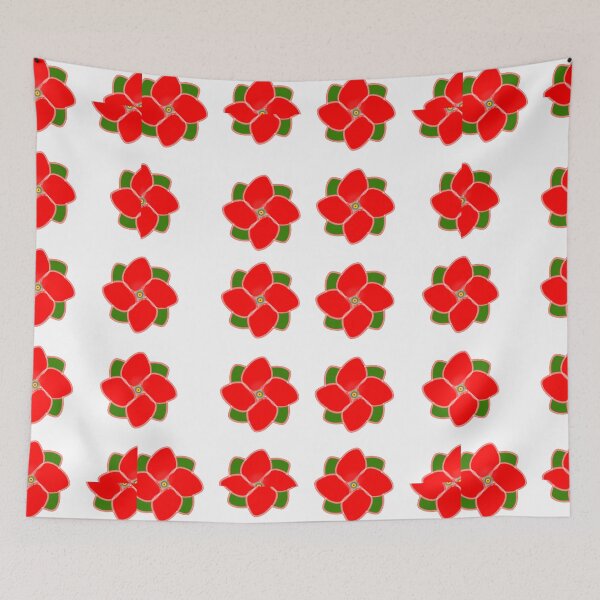 Item preview, Poinsettia | Roses Leaves | Carnations | Red Flowers  designed and sold by campingforge.