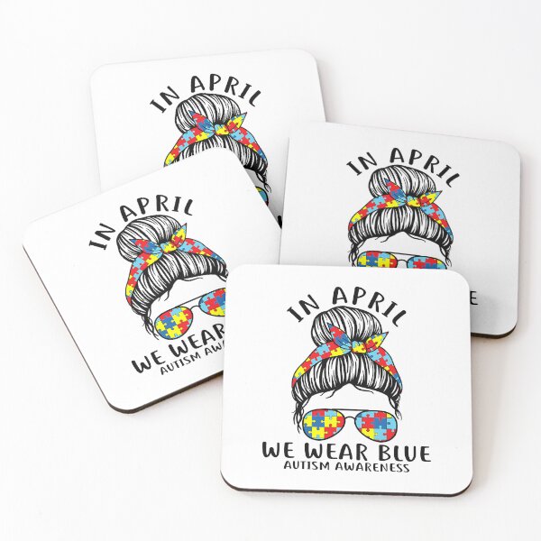 Item preview, Messy Bun In April We Wear Blue For Autism Awareness Month designed and sold by HaaChris-Artis.