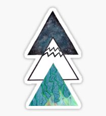 Aquarius Galaxy Oil spill Triangles Sticker