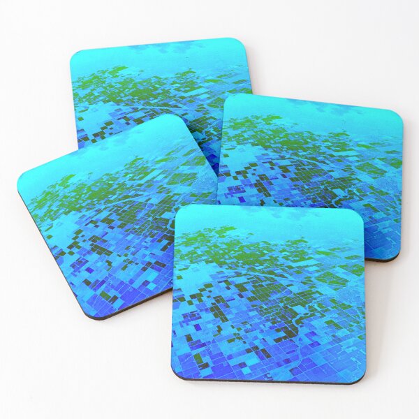 Item preview, Landscape abstract in blue-green-violet colors by Iritof designed and sold by iritof.