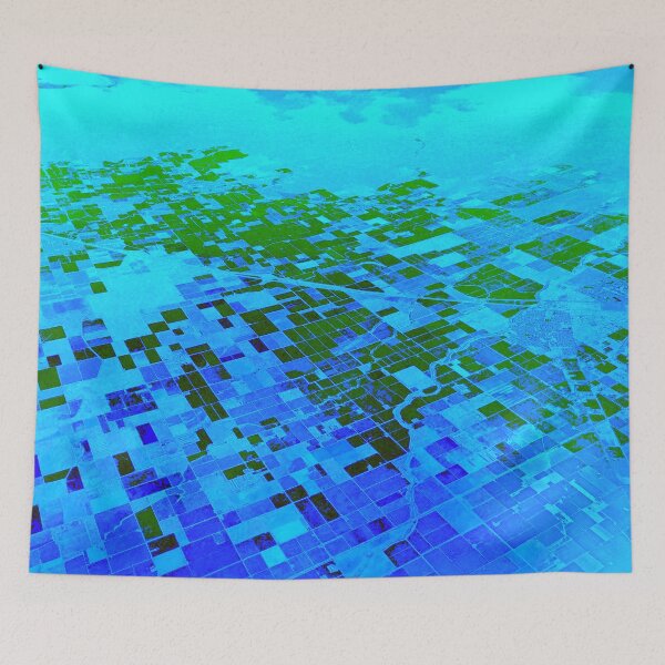 Item preview, Landscape abstract in blue-green-violet colors by Iritof designed and sold by iritof.