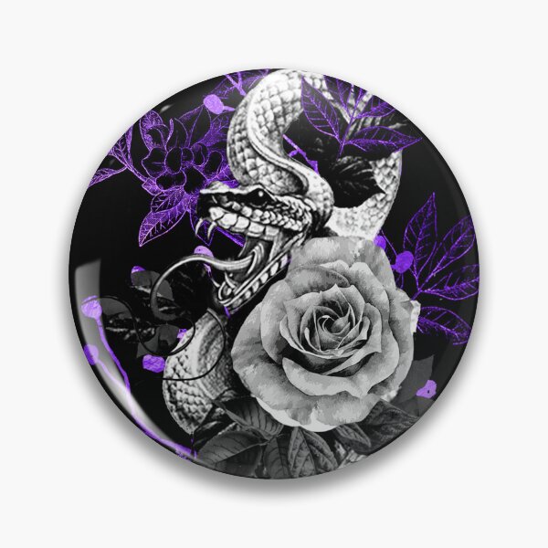 Item preview,  Gothic Snake and Flowers designed and sold by Gothic Fantasy.