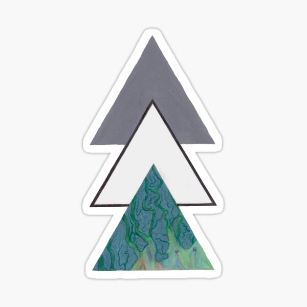 Oil spill Triangles Sticker